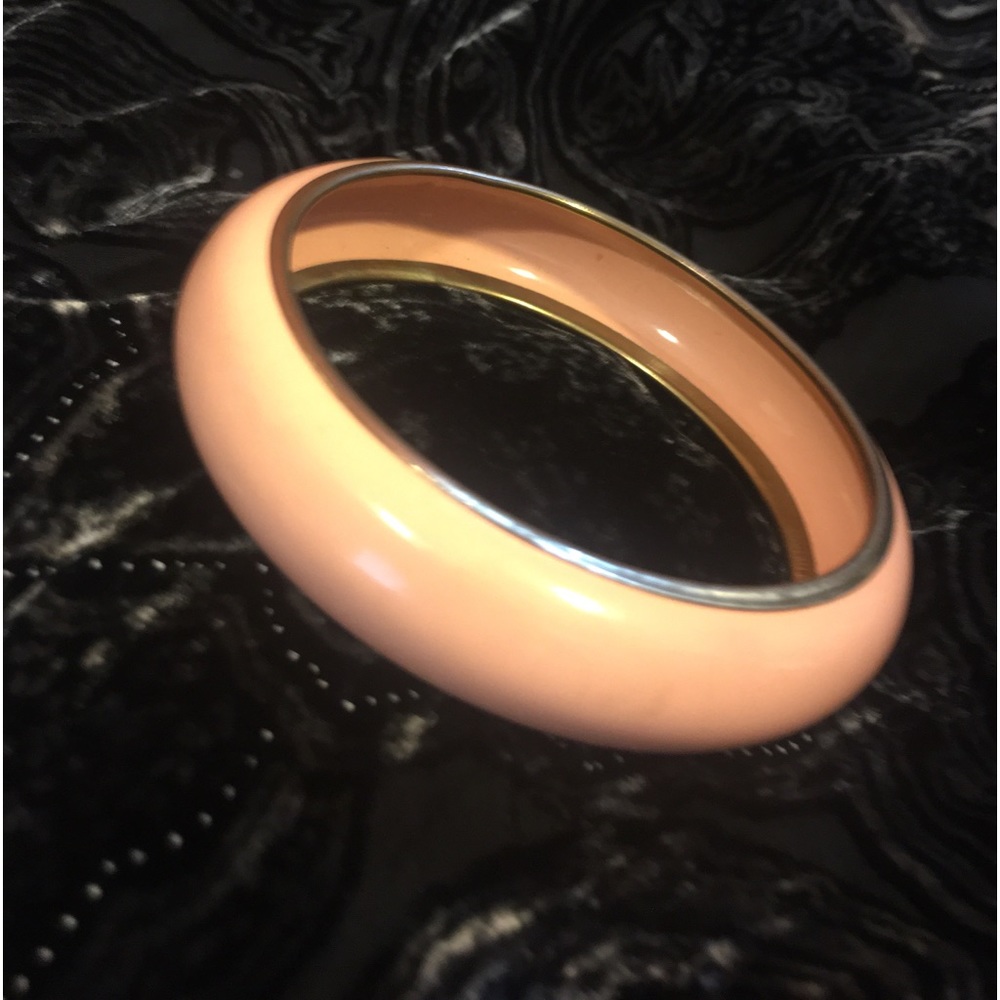 Vintage Peach Cloisonné bangle.  Perfect bracelet for Springtime.